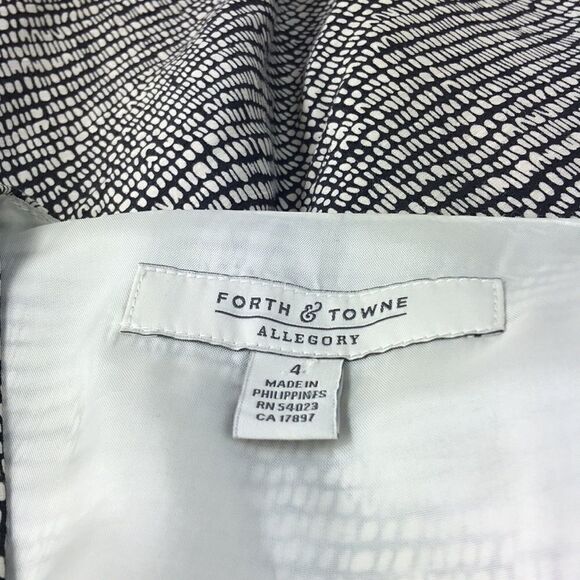 Forth & Town black and ivory lined dress - Picture 2 of 4